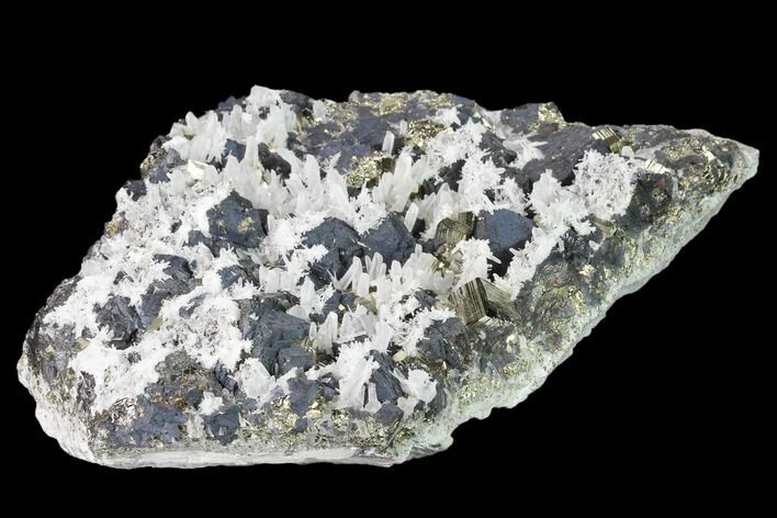 Cubic Pyrite, Sphalerite & Quartz Crystal Association - Peru #136199